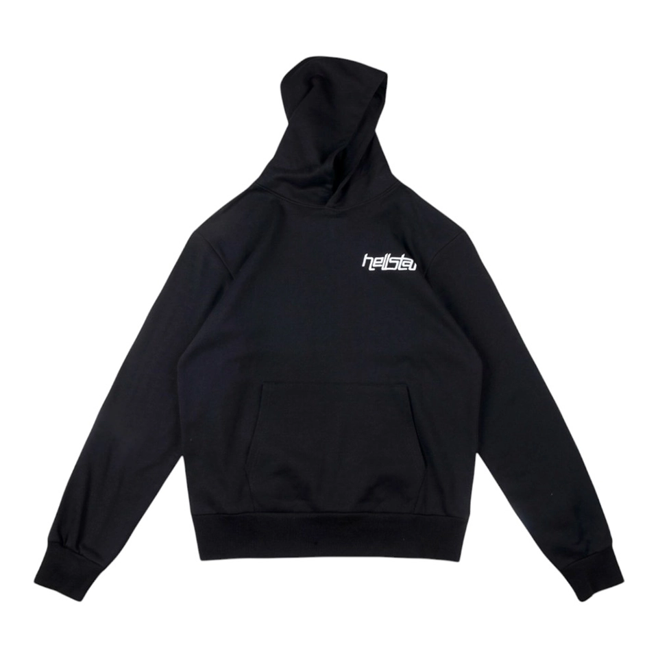 Hellstar Rhinestone Flame Head Pullover Hoodie