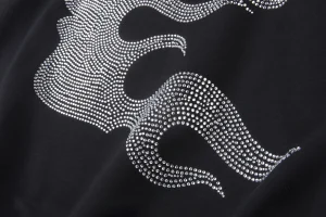 Hellstar Rhinestone Flame Head Pullover Hoodie8