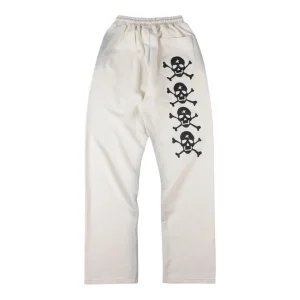 Hellstar Skull Multi-Print Gradient White Pants