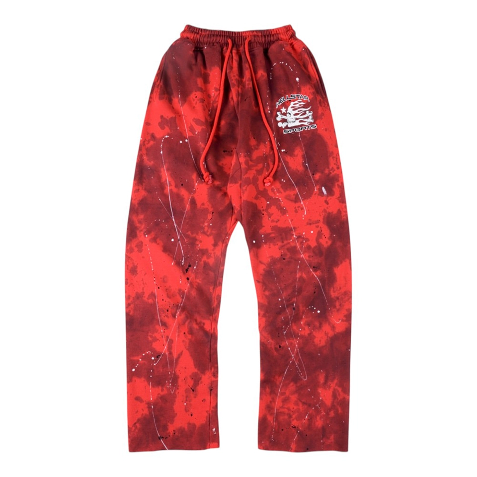Hellstar Sports Splatter Red Sweatpants