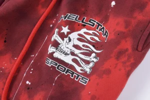 Hellstar Sports Splatter Red Sweatpants9