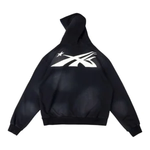 Hellstar Sports Zip-Up Logo Washed Hoodie