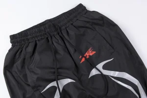 Hellstar Studios Black Racing Graphic Wide-Leg Pants4