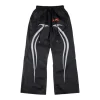 Hellstar Studios Black Racing Graphic Wide-Leg Pants