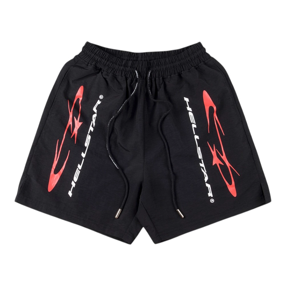 Hellstar Studios Black/Red Tech Logo Shorts
