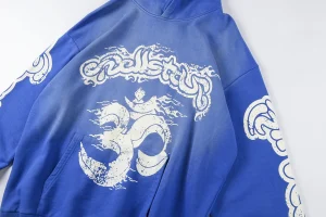 Hellstar Studios Blue Yoga Washed Hoodie1