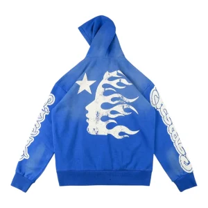 Hellstar Studios Blue Yoga Washed Hoodie