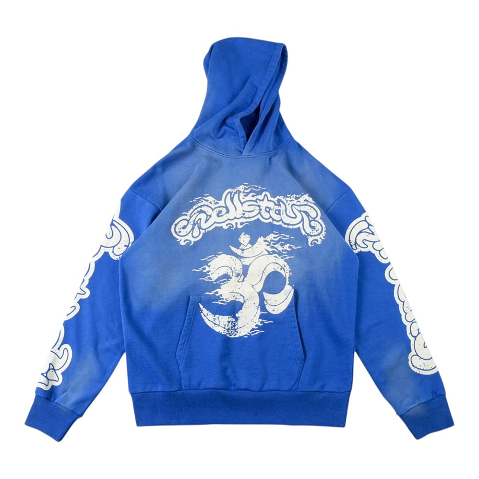 Hellstar Studios Blue Yoga Washed Hoodie