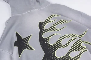 Hellstar Studios Brainwashed Grey Flame Pullover Hoodie11