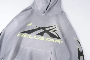 Hellstar Studios Brainwashed Grey Flame Pullover Hoodie5
