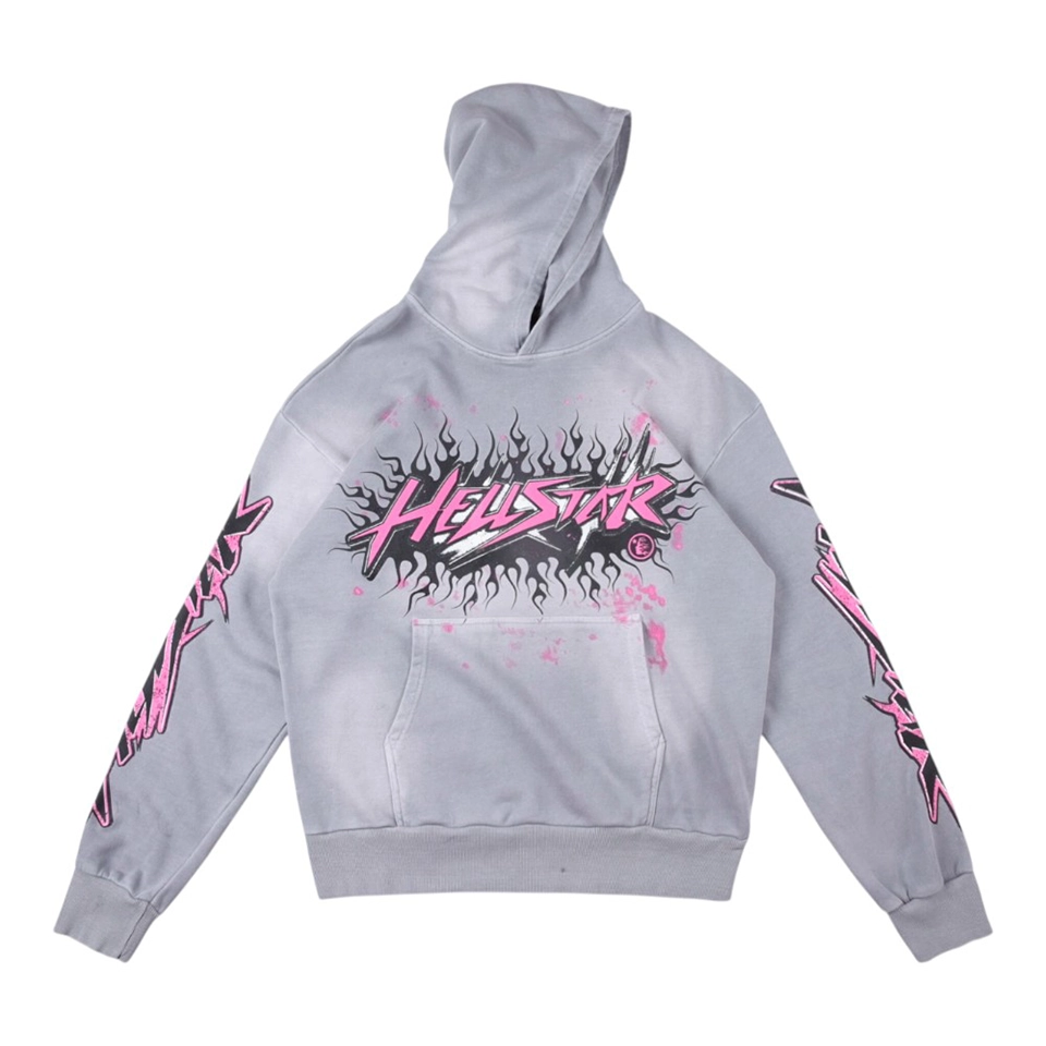 Hellstar Studios Brainwashed Grey Pullover Hoodie