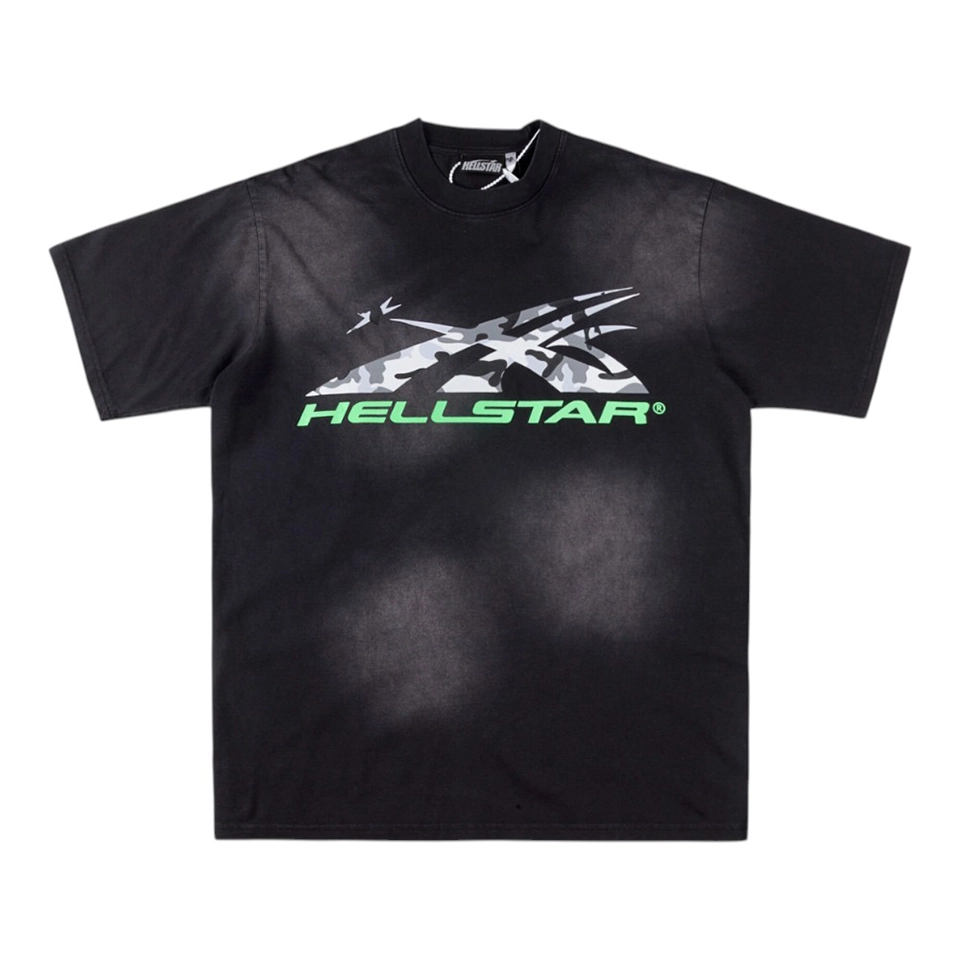 Hellstar Studios Camo Flame Face T-shirt