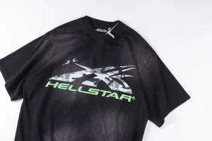 Hellstar Studios Camo Flame Face T-shirt7