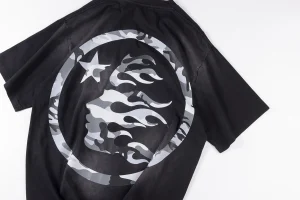 Hellstar Studios Camo Flame Face T-shirt9
