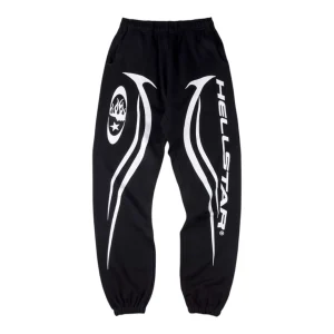 Hellstar Studios Cosmic Blaze Logo Black Sweatpants