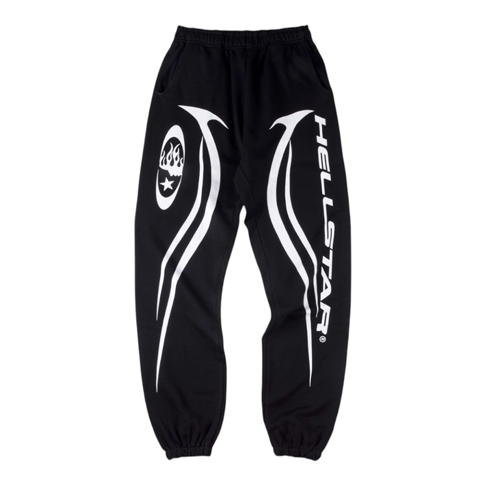Hellstar Studios Cosmic Blaze Logo Black Sweatpants