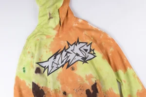 Hellstar Studios Cracked Letter Tie-Dye Cotton Hoodie10
