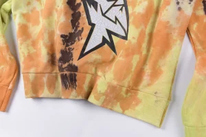 Hellstar Studios Cracked Letter Tie-Dye Cotton Hoodie8