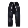 Hellstar Studios Faded Washed Logo Black Pants