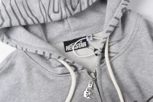Hellstar Studios Grey Flame Number 11 Zip Up Hoodie10