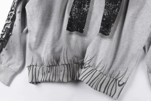 Hellstar Studios Grey Flame Number 11 Zip Up Hoodie12