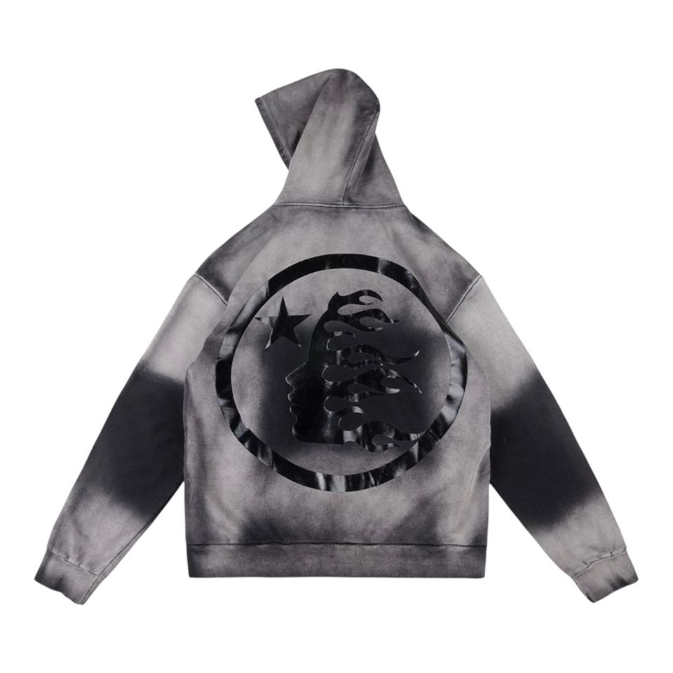 Hellstar Studios Grey Vintage Logo Washed Hoodie