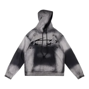 Hellstar Studios Grey Vintage Logo Washed Hoodie