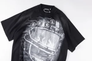 Hellstar Studios “NO GUTS NO GLORY” Flame Helmet T-shirt9