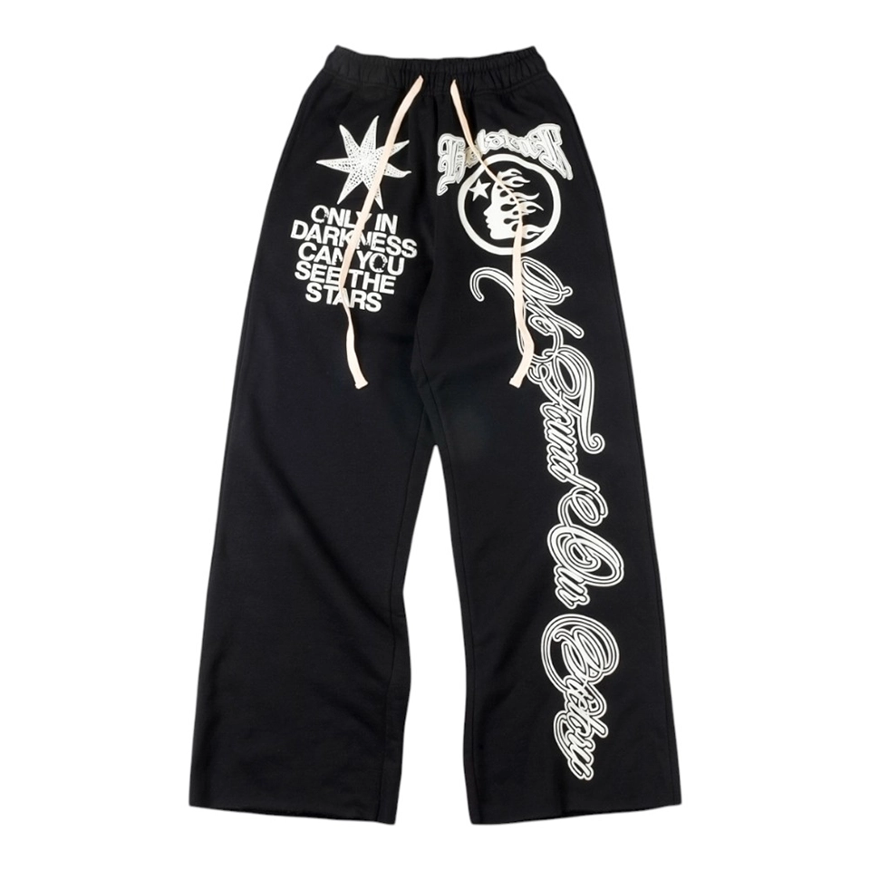 Hellstar Studios Only In Darkness Graphic Black Pants