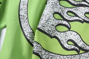 Hellstar Studios RECORDS Neon Green Graphic Hoodie3
