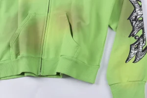 Hellstar Studios RECORDS Neon Green Graphic Hoodie5