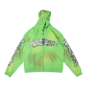 Hellstar Studios RECORDS Neon Green Graphic Hoodie