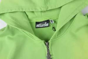 Hellstar Studios RECORDS Neon Green Graphic Hoodie9