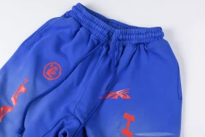 Hellstar Studios Red Logo Gradient Blue Sweatpants7