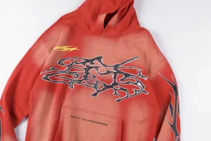 Hellstar Studios Red Washed Hoodie4