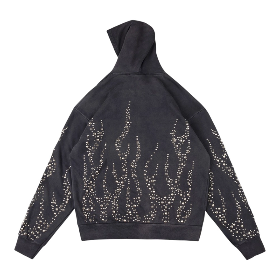 Hellstar Studios Studded Flames Hoodie