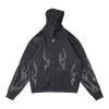 Hellstar Studios Studded Flames Hoodie