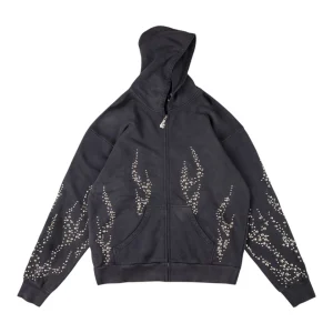 Hellstar Studios Studded Flames Hoodie