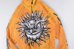 Hellstar Studios Sun Zip Orange Hoodie1