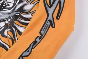 Hellstar Studios Sun Zip Orange Hoodie2