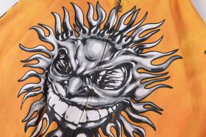 Hellstar Studios Sun Zip Orange Hoodie4