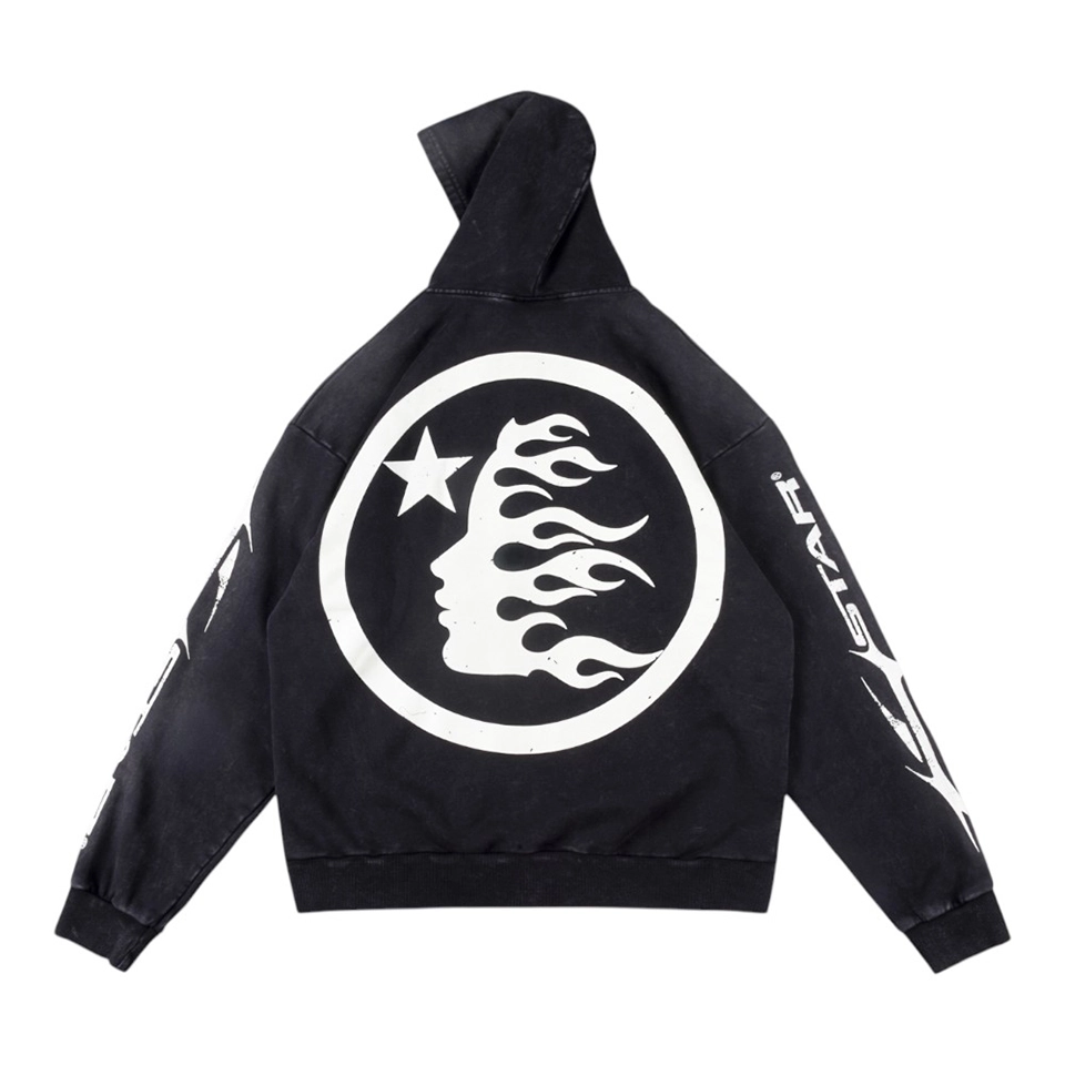 Hellstar Studios Vintage Logo Graphic Washed Hoodie