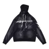 Hellstar Studios Vintage Logo Print Washed Hoodie