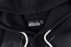 Hellstar Studios Vintage Logo Print Washed Hoodie3