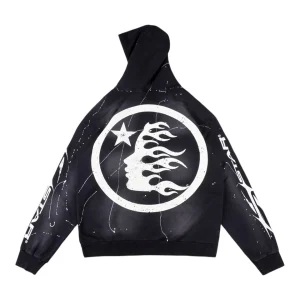 Hellstar Studios Vintage Logo Print Washed Hoodie