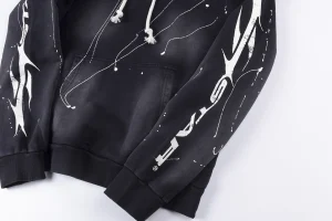 Hellstar Studios Vintage Logo Print Washed Hoodie8