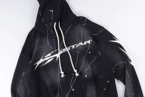 Hellstar Studios Vintage Logo Print Washed Hoodie9
