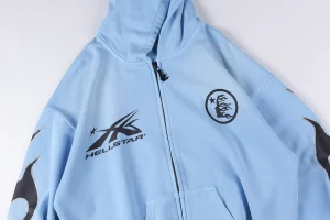 Hellstar Studios Vintage Washed Large Logo Zip-Up Hoodie2
