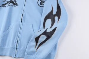Hellstar Studios Vintage Washed Large Logo Zip-Up Hoodie5