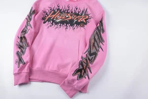 Hellstar Studios Washed Pink Graphic Pullover Hoodie10